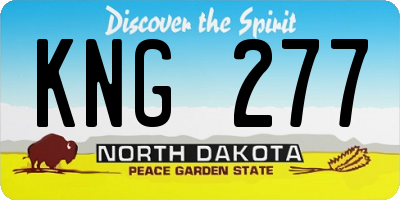 ND license plate KNG277