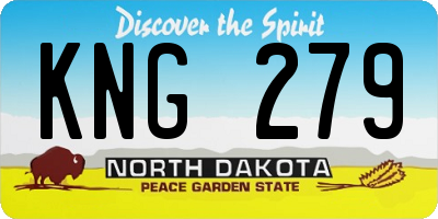 ND license plate KNG279