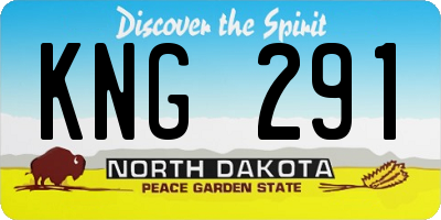 ND license plate KNG291