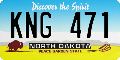 ND license plate KNG471
