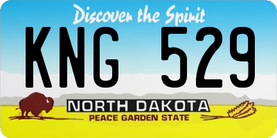ND license plate KNG529