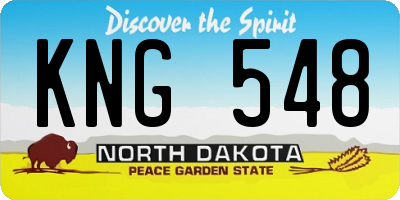 ND license plate KNG548