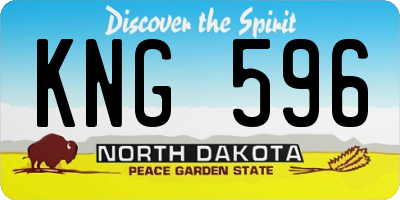 ND license plate KNG596