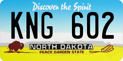 ND license plate KNG602