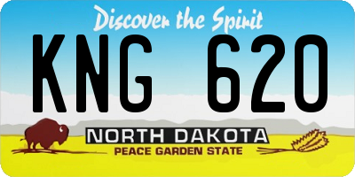 ND license plate KNG620
