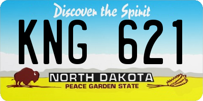 ND license plate KNG621