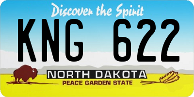 ND license plate KNG622