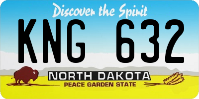 ND license plate KNG632