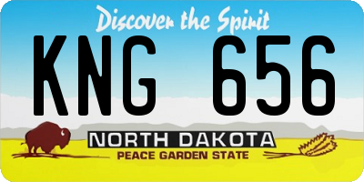 ND license plate KNG656