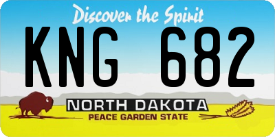 ND license plate KNG682