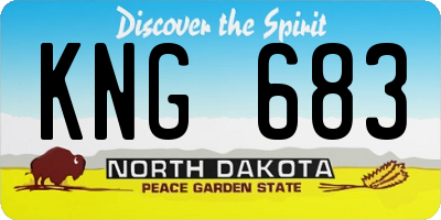 ND license plate KNG683