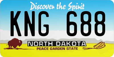 ND license plate KNG688