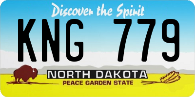 ND license plate KNG779