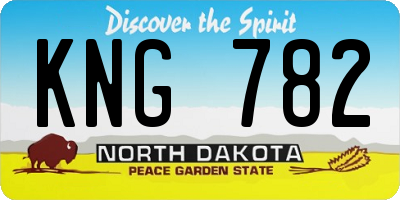 ND license plate KNG782