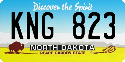 ND license plate KNG823