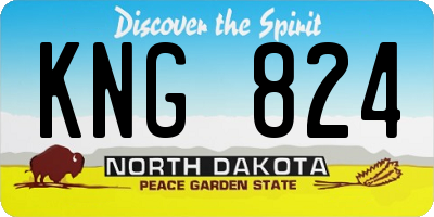 ND license plate KNG824