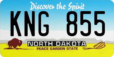 ND license plate KNG855