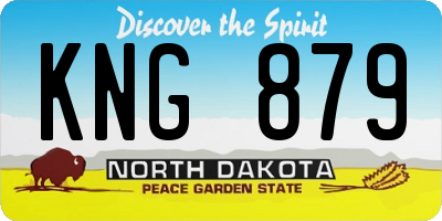 ND license plate KNG879