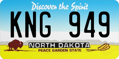 ND license plate KNG949