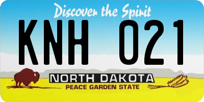 ND license plate KNH021