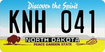 ND license plate KNH041