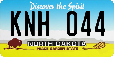 ND license plate KNH044