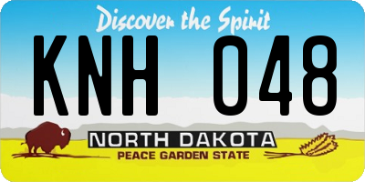 ND license plate KNH048