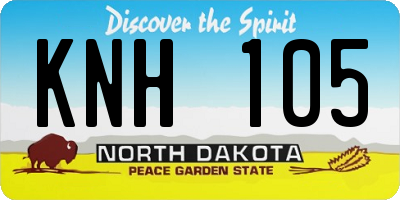 ND license plate KNH105