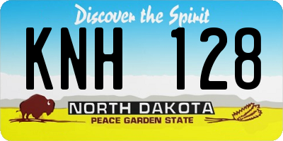 ND license plate KNH128