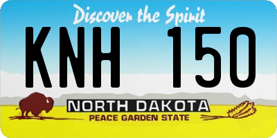 ND license plate KNH150