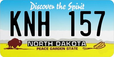 ND license plate KNH157