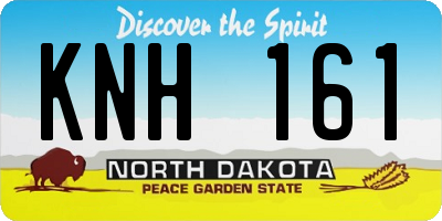 ND license plate KNH161