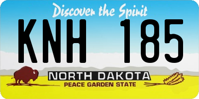 ND license plate KNH185