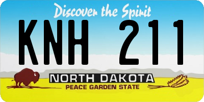 ND license plate KNH211