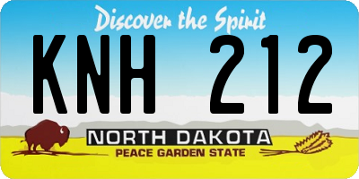 ND license plate KNH212