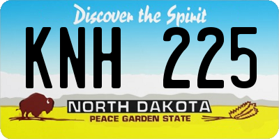 ND license plate KNH225
