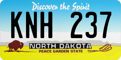 ND license plate KNH237
