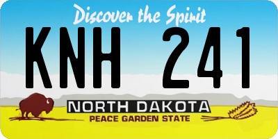 ND license plate KNH241
