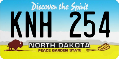 ND license plate KNH254