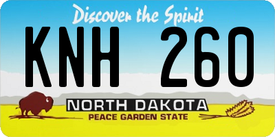 ND license plate KNH260