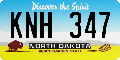 ND license plate KNH347