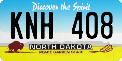 ND license plate KNH408
