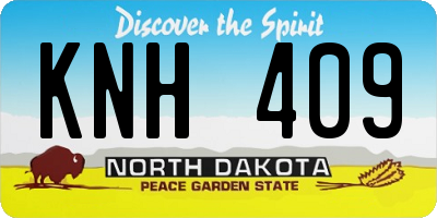 ND license plate KNH409