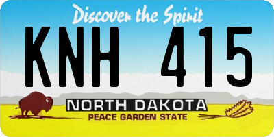ND license plate KNH415