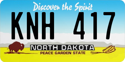 ND license plate KNH417