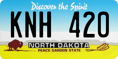 ND license plate KNH420