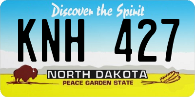 ND license plate KNH427