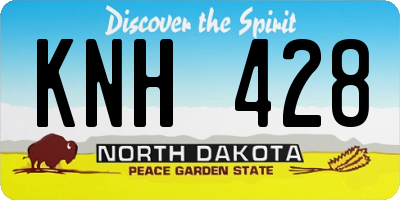 ND license plate KNH428