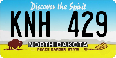 ND license plate KNH429