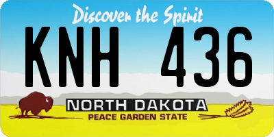ND license plate KNH436